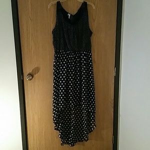 Black and white polka dot dress