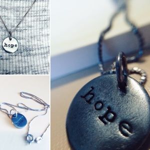 Hope Necklace • sterling silver pendant stamped