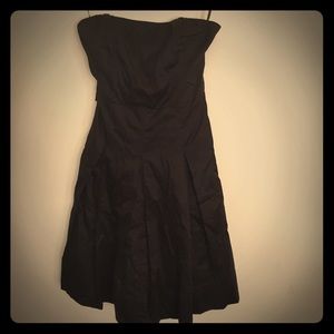 Strapless chestnut brown dress