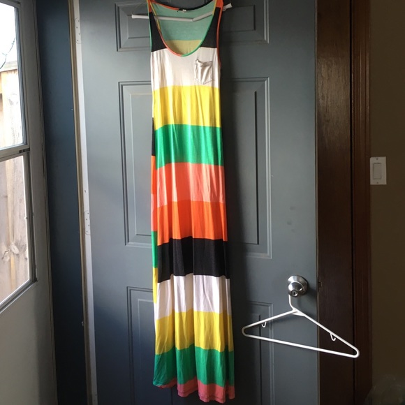Awesome colorblock maxi dress
