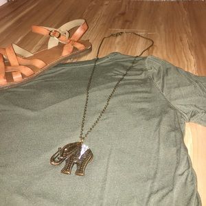 Bronze Elephant Necklace