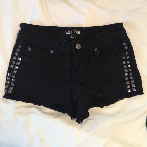 Forever21 Premium Denim Black Shorts