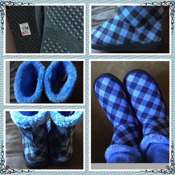 💥Final 💲💥Vera Bradley Alpine Check Cozy Booties - Picture 2 of 2