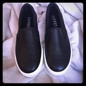 Ralph Lauren leather slip on shoes