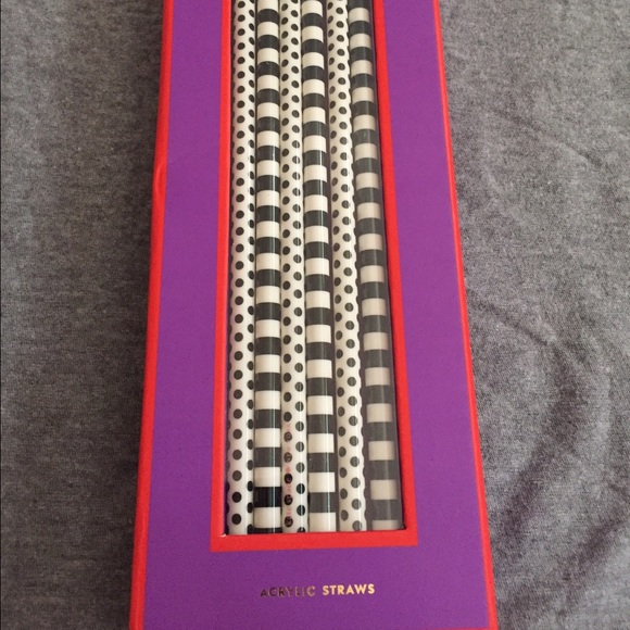 Brand new Kate Spade acrylic straws
