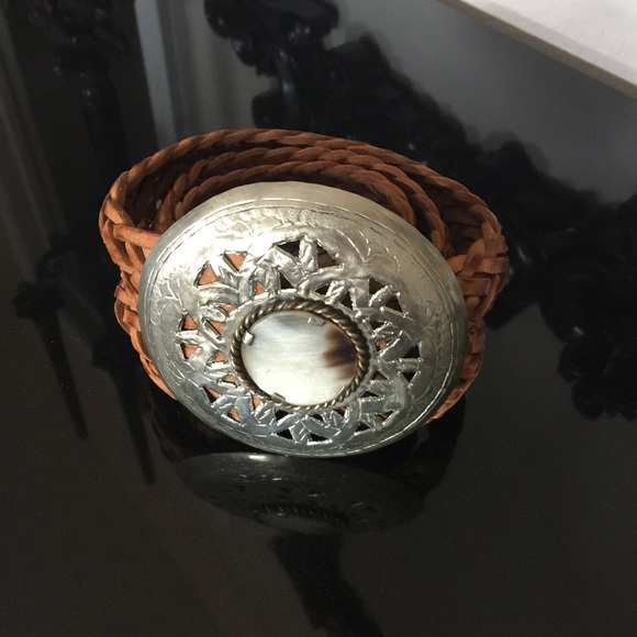 Vintage Boho 1970\'s silver belt buckle