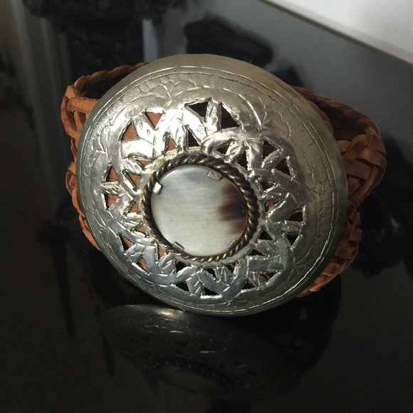 Vintage Boho 1970\'s silver belt buckle