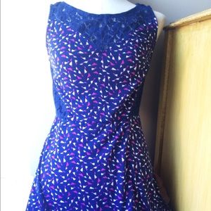 ⚡️️MOVING SALE Blue Print and Lace Dress ⚡️️MOVING SALE Blue Print and Lace Dress