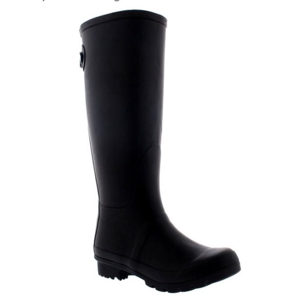 Shoes - Black Wellington Rain Boots