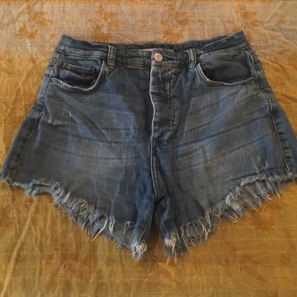 High Rise Cutoff Shorts