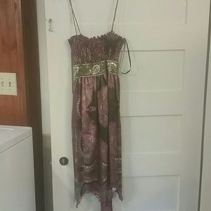 Rampage purple and olive scarf dress size 3