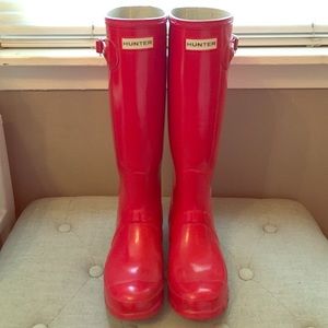 Red Hunter Rainboots
