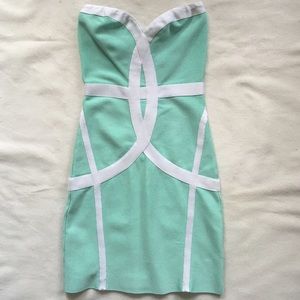 Marciano Mint Green Strapless Dress
