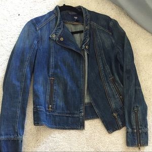 Denim moto jacket