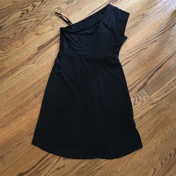 BCBGeneration One-Shoulder Black Dress - Picture 3 of 3