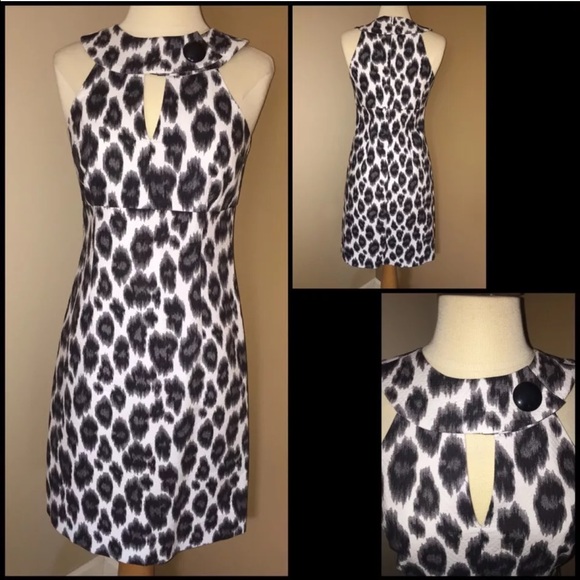 MICHAEL KORS Animal Print Cocktail Dress Size 0