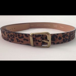 Fossil cheetah print belt