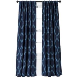 3 Threshold ikat curtains