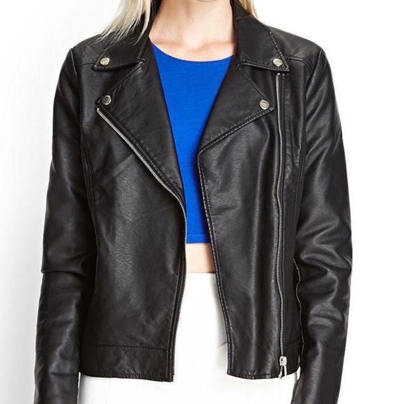 Black Leather Moto Jacket
