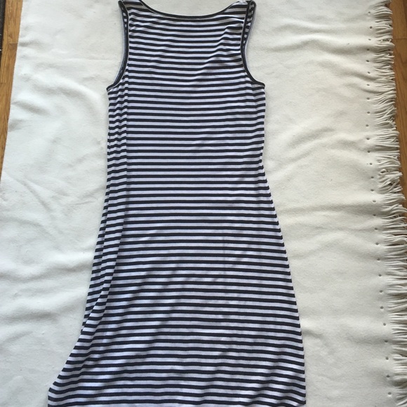 Kenneth Cole Black and White Striped Maxi Dress - Picture 2 of 3