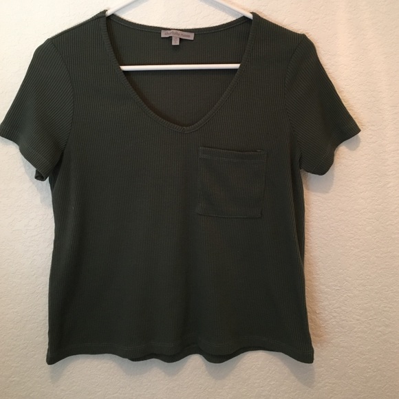 Army Green Crop Top - Picture 1 of 2