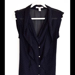 Dark Blue Sleeveless Top