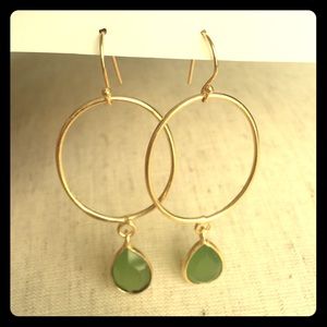 NWOT Jade Statement Earrings