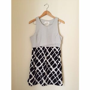 Anthropologie Mixed Print Petite Dress w/ Pockets