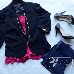 BCBG Lined Black Blazer