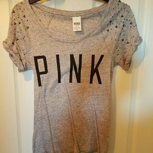 NWOT VS PINK XS TOP WITH CUTE STUDS sold