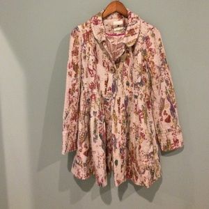 Anthropologie size 4 multicolor pink coat
