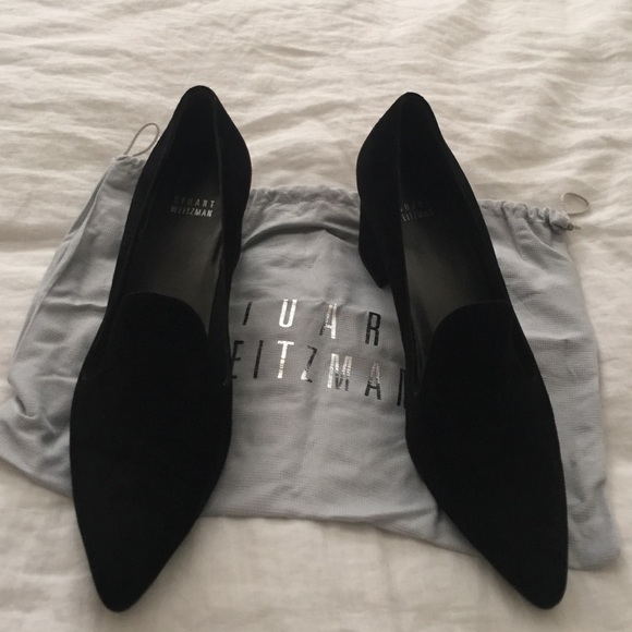 Black stuart weitzman block heels