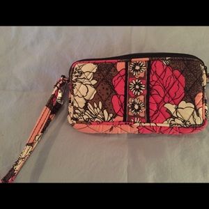Vera Bradley Wristlet in Mocha Rouge