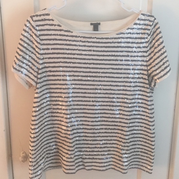 Stripe Sequin Tee