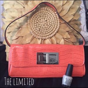 NWOT The Limited Orange Clutch