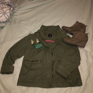 Gap Army green utility jacket