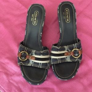 Coach Jean Wedge Heels