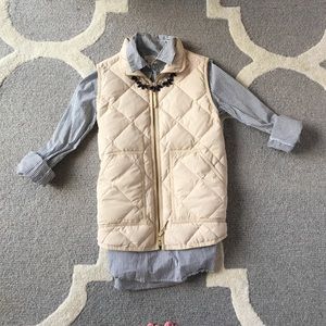Jcrew winter vest (shirt/necklace sold separate)