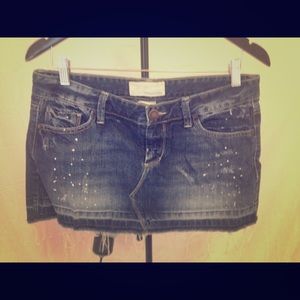 Maurice's distressed jean mini skirt