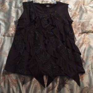 Sparkly Black Tank Top