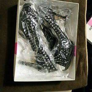 Ross Hommerson Princess Black Peeptoes