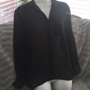 Aeropostale black sheer long sleeve shirt