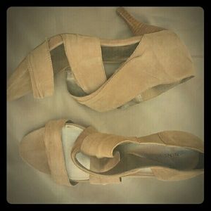 Nine West Suede open toe pumps