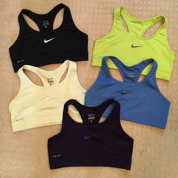 Five Nike Women's Dri-Fit Sports Bras