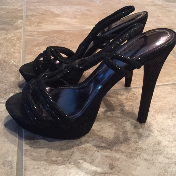 Gianni Bini Sparkly Black Stilettos