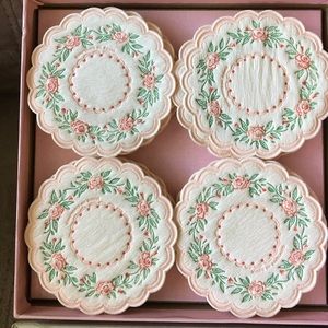 Vintage saucer paper mats.