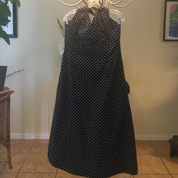 Lands End polka dot dress