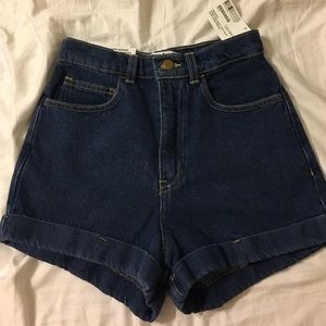 American Apparel Denim Cuff Shorts
