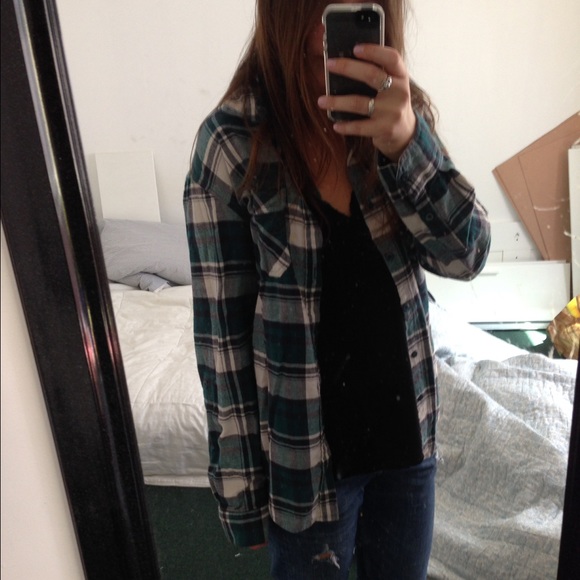 green oversized flannel - Picture 1 of 1