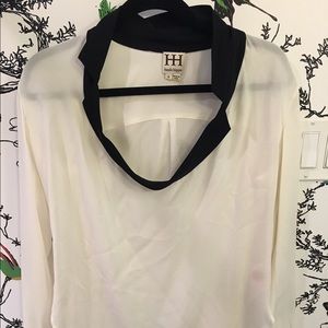 Haute Hippie black and white blouse
